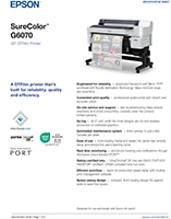Epson G6070 specifications